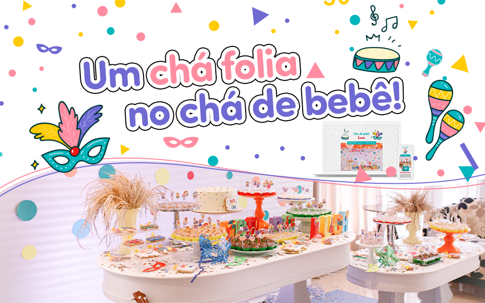 Capa do blog post da iFraldas Chá de bebê com tema Carnaval.