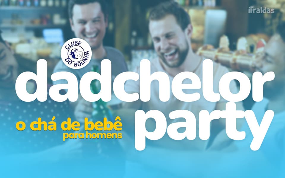 Grupo de amigos em uma dadchelor party ou chá de bebê para homens