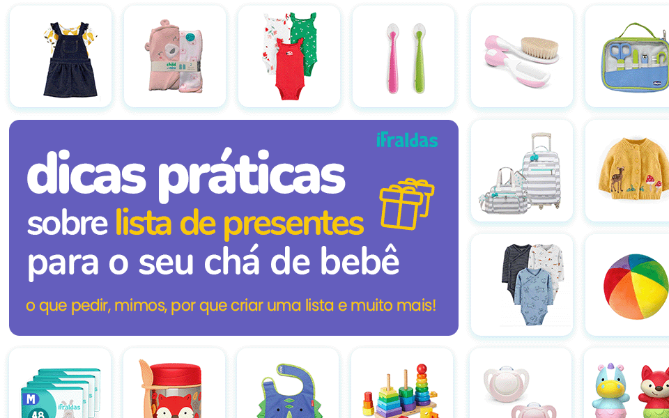 Lista de presentes com dicas práticas com o que pedir no chá de bebê